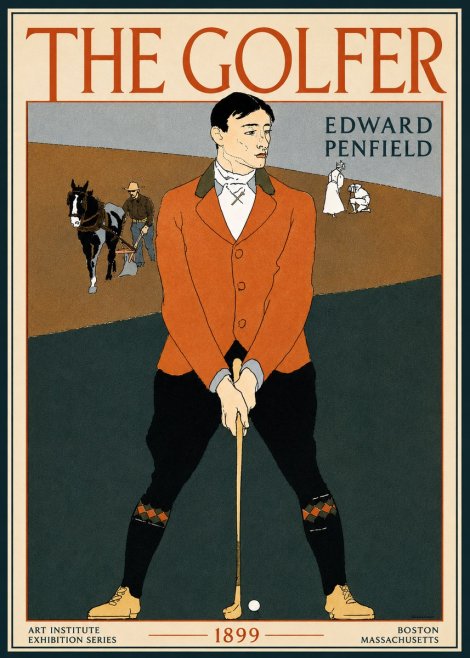 Edward Penfield The Golfer No5 - Poster