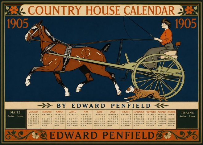 Edward Penfield Country House Calendar 1905 No5 - Poster