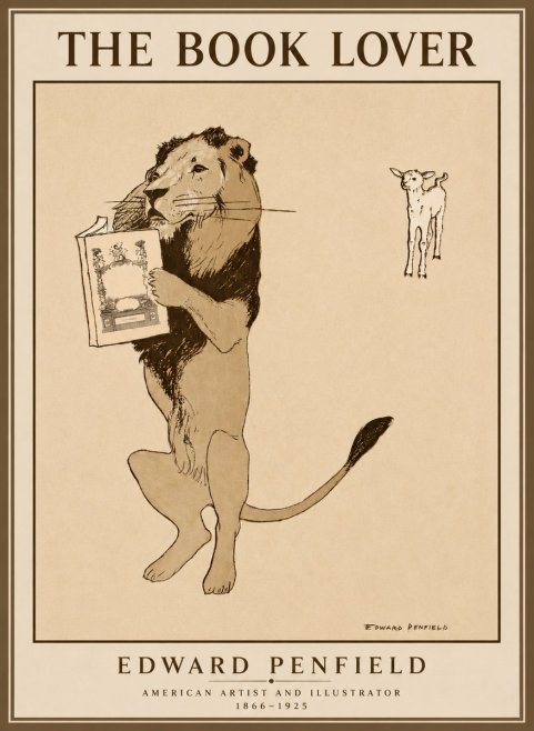 Edward Penfield The Book Lover No1 - Poster