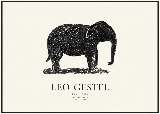 Leo Gestel Elephant No1 - Poster