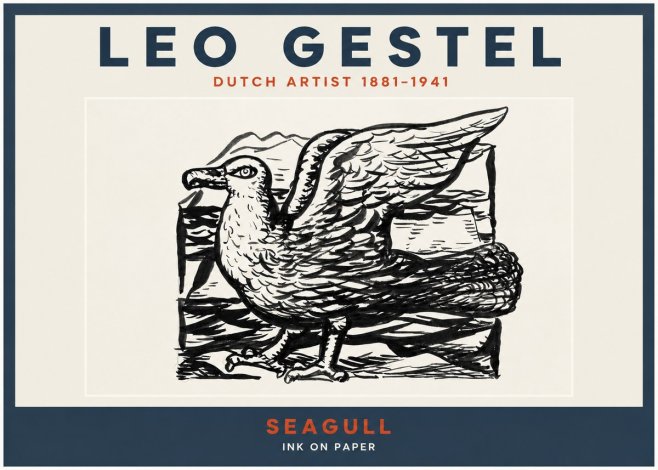 Leo Gestel Seagull No2 - Poster