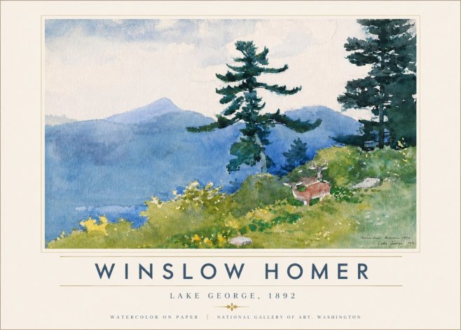 Winslow Homer Lake George, 1892 No5 - Poster