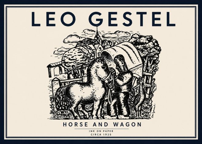 Leo Gestel Horse and Wagon No6 - Poster
