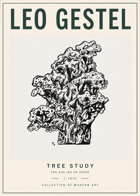 Leo Gestel Tree Study No4 - Poster
