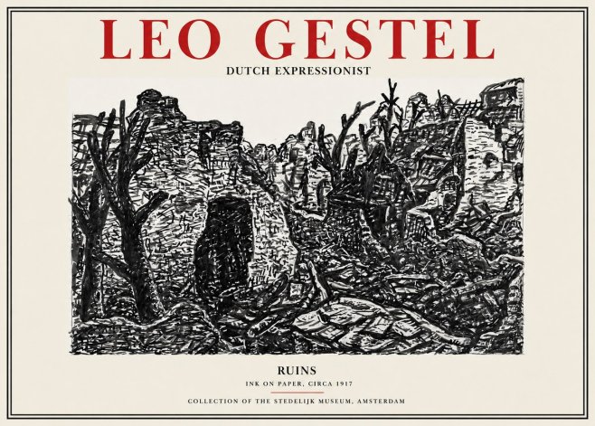 Leo Gestel Ruins No2 - Poster