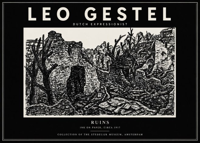 Leo Gestel Ruins No4 - Poster