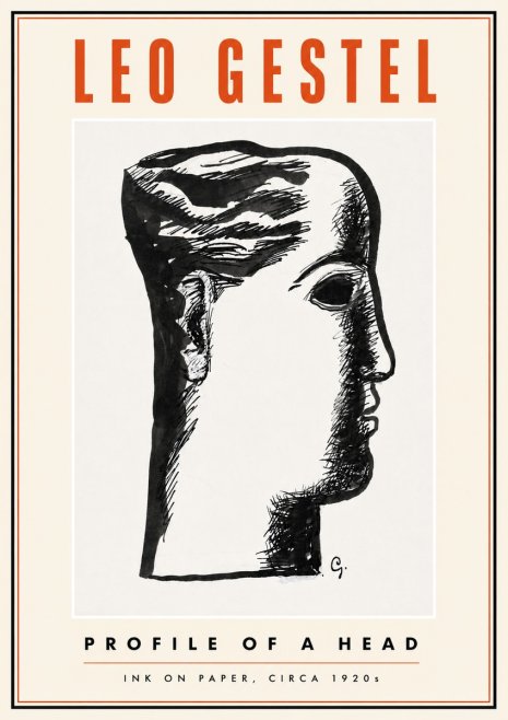 Leo Gestel Profile of a Head No5 - Poster