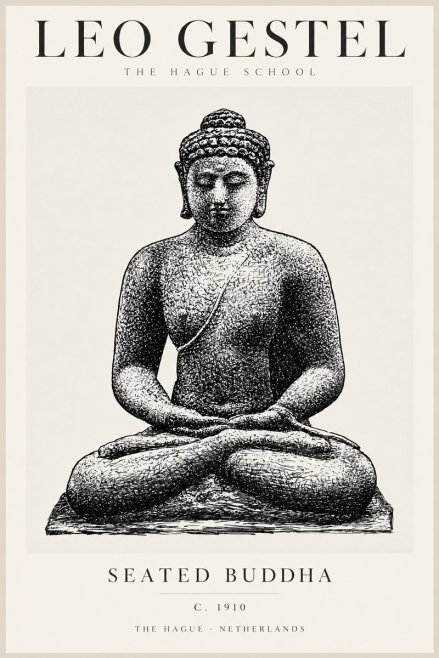 Leo Gestel Seated Buddha No2 - Poster