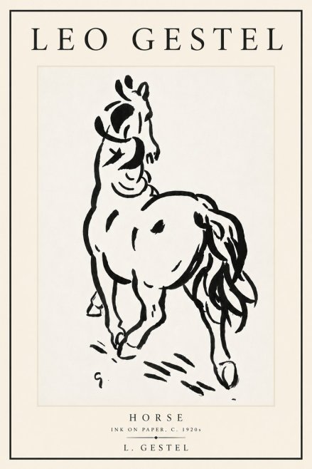 Leo Gestel Horse No5 - Poster