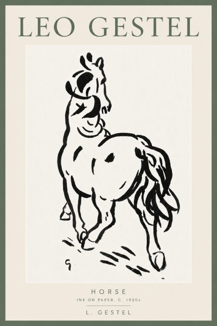 Leo Gestel Horse No6 - Poster