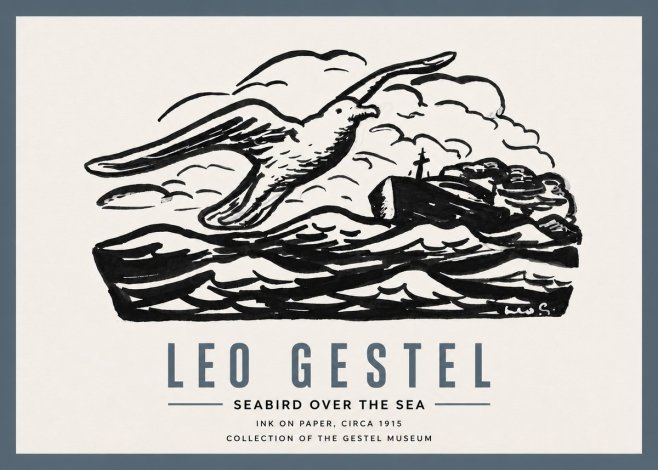 Leo Gestel Seabird over the Sea No5 - Poster