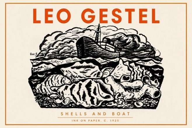 Leo Gestel Shells and Boat No4 - Poster