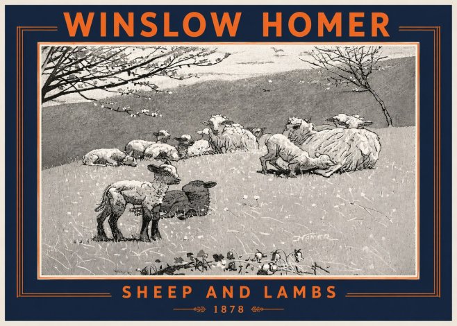 Winslow Homer Sheep and Lambs No3 - Poster