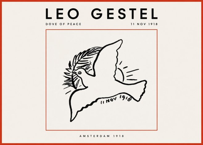 Leo Gestel Dove of Peace No2 - Poster