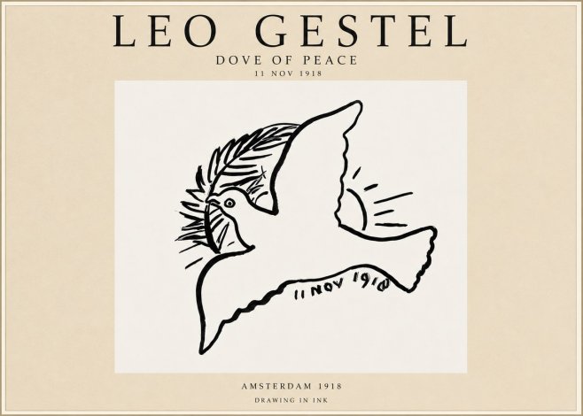 Leo Gestel Dove of Peace No3 - Poster