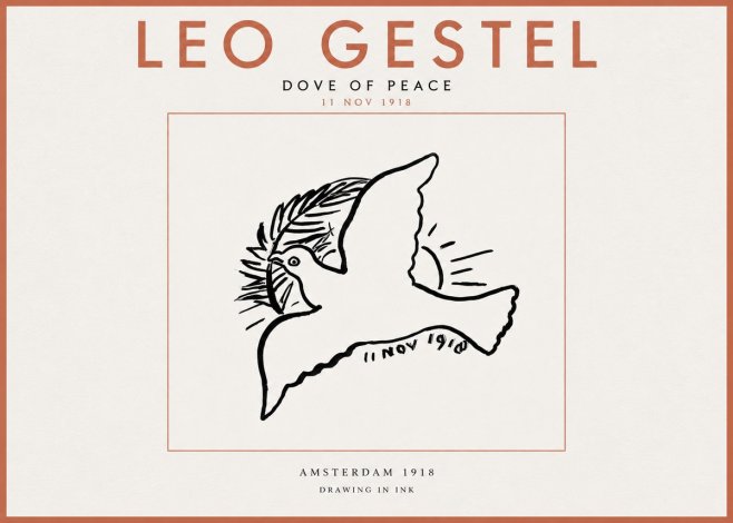 Leo Gestel Dove of Peace No5 - Poster