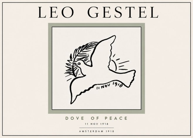 Leo Gestel Dove of Peace No6 - Poster