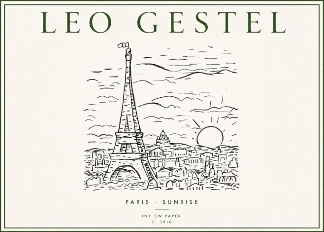 Leo Gestel Paris Sunrise No3 - Poster