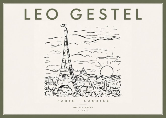 Leo Gestel Paris Sunrise No5 - Poster