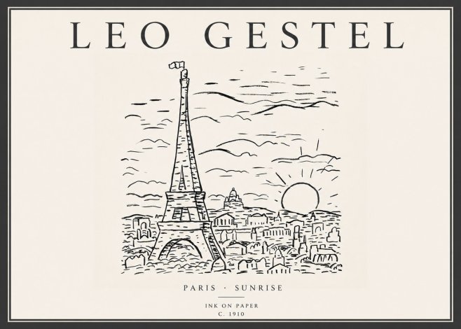 Leo Gestel Paris Sunrise No6 - Poster