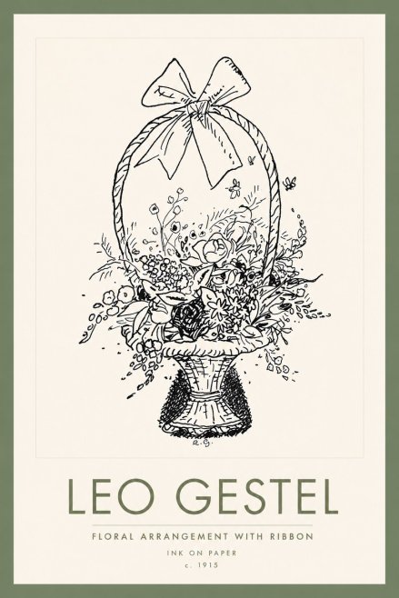 Leo Gestel Floral Arrangement with Ribbon No2 - Poster