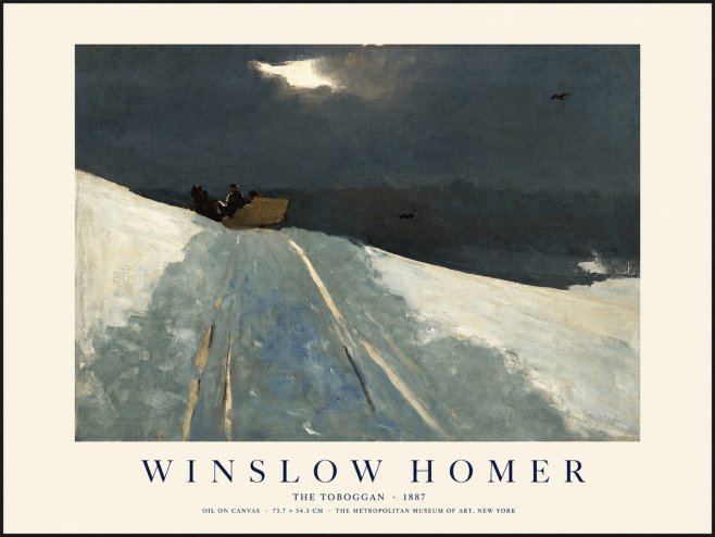 Winslow Homer The Toboggan No1 - Poster