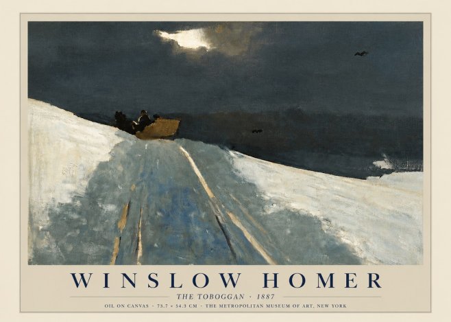 Winslow Homer The Toboggan No4 - Poster