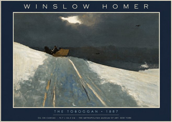 Winslow Homer The Toboggan No5 - Poster