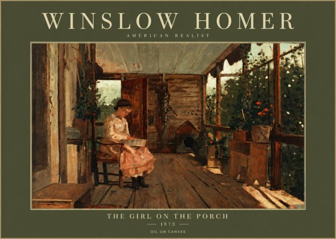 Winslow Homer The Girl on the Porch No5 - Poster