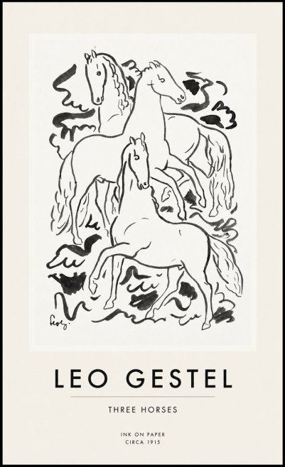 Leo Gestel Three Horses No1 - Poster