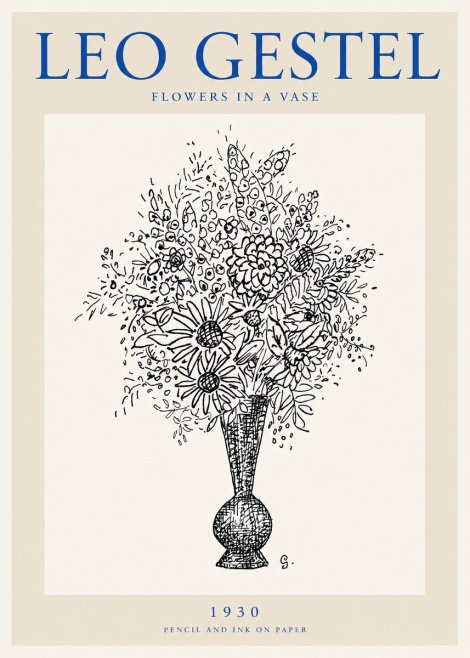 Leo Gestel Flowers in a Vase No4 - Poster