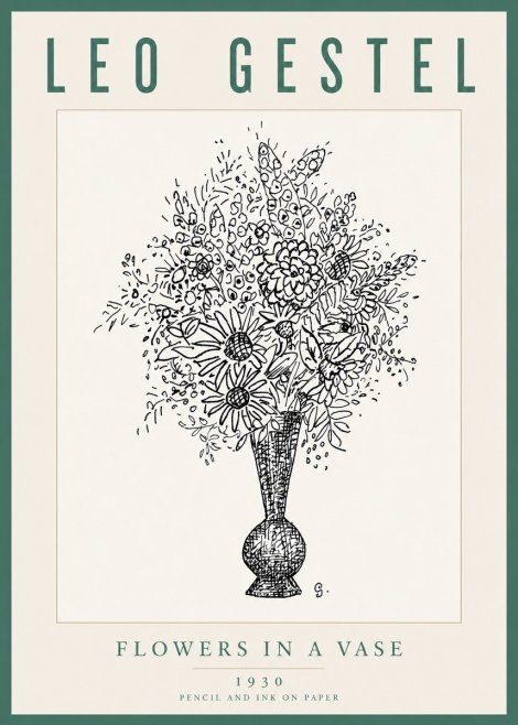 Leo Gestel Flowers in a Vase No5 - Poster