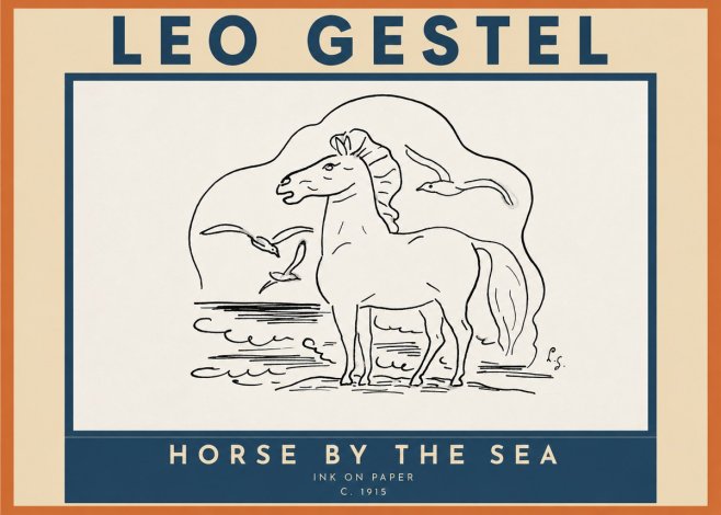 Leo Gestel Horse by the Sea No3 - Poster