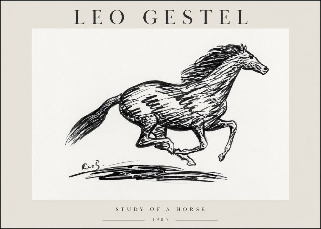 Leo Gestel Study of a Horse No1 - Poster