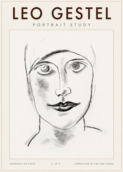 Leo Gestel Portrait Study I No4 - Poster