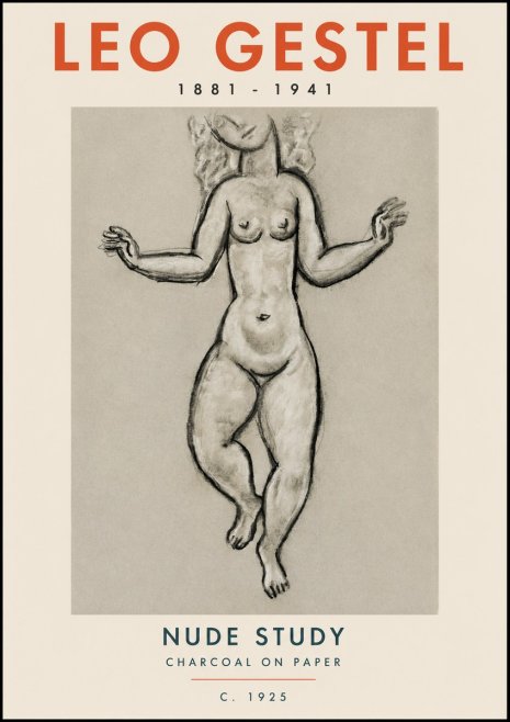Leo Gestel Nude Study No2 - Poster