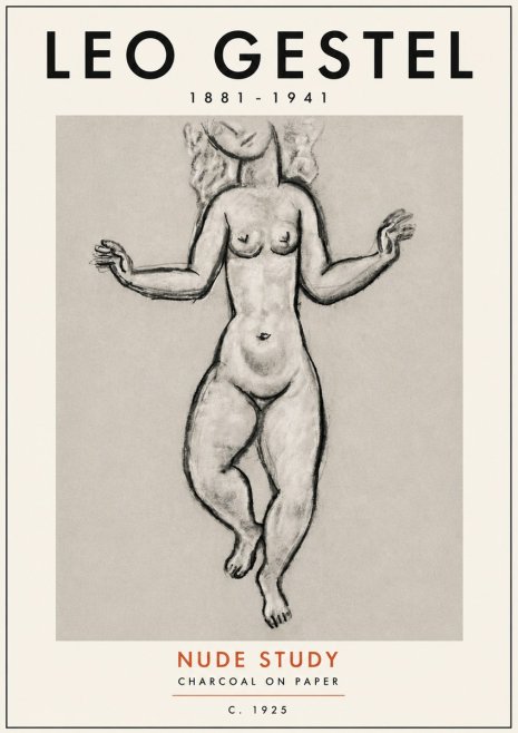 Leo Gestel Nude Study No5 - Poster