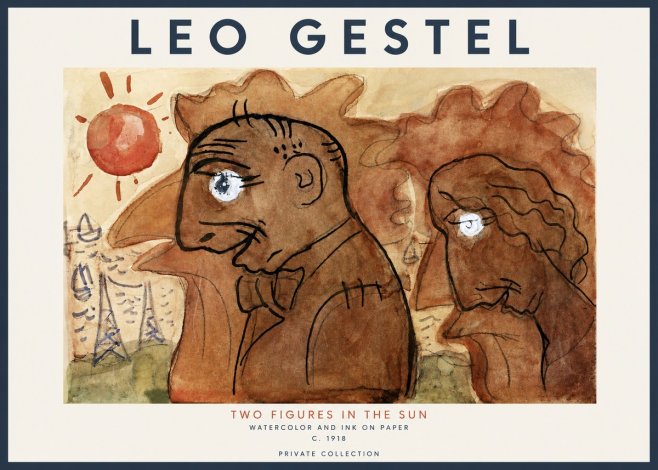 Leo Gestel Two Figures in the Sun No2 - Poster