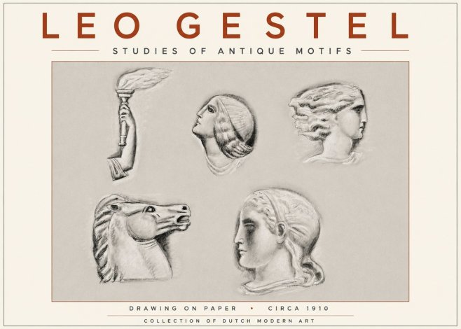 Leo Gestel Studies of Antique Motifs No6 - Poster
