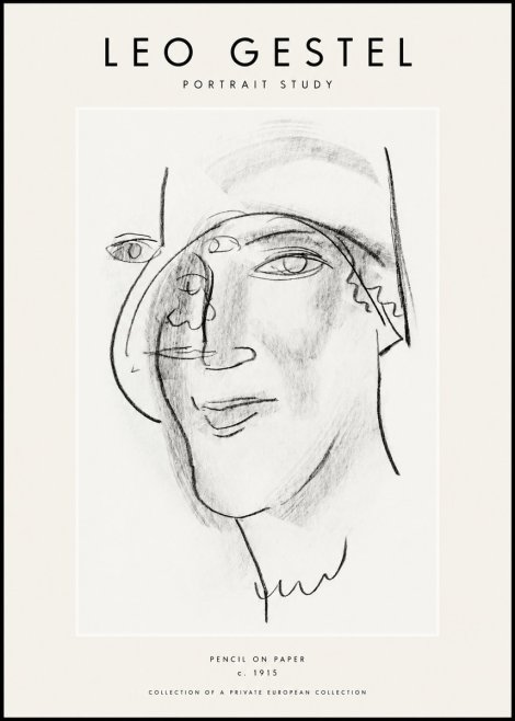 Leo Gestel Portrait Study II No1 - Poster