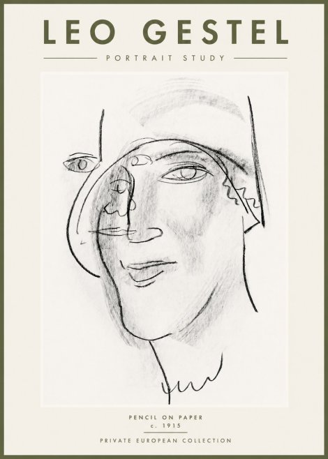 Leo Gestel Portrait Study II No3 - Poster