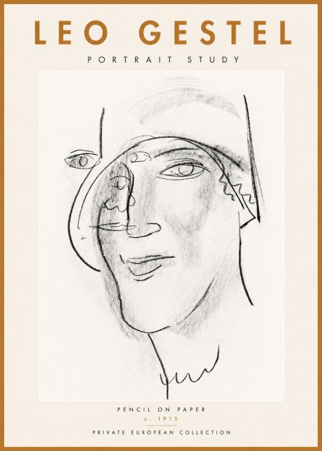 Leo Gestel Portrait Study II No4 - Poster