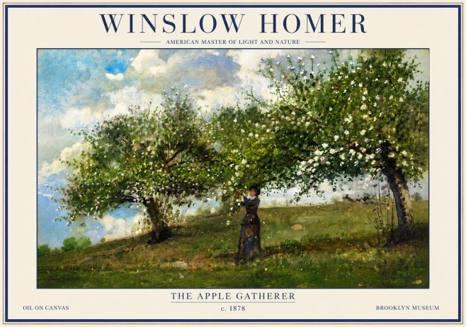 Winslow Homer The Apple Gatherer No3 - Poster