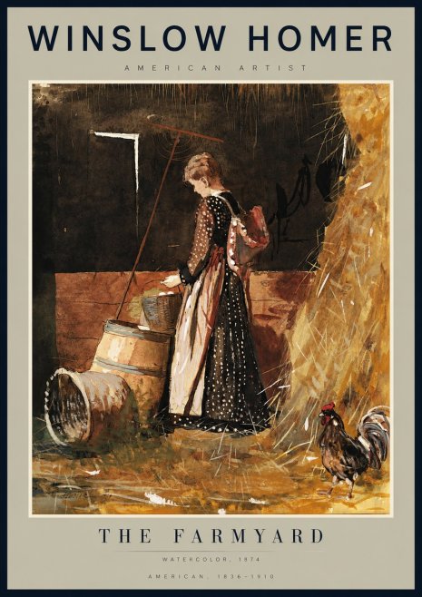 Winslow Homer The Farmyard No2 - Poster