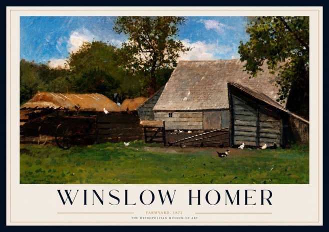 Winslow Homer Farmyard, 1872 No3 - Poster