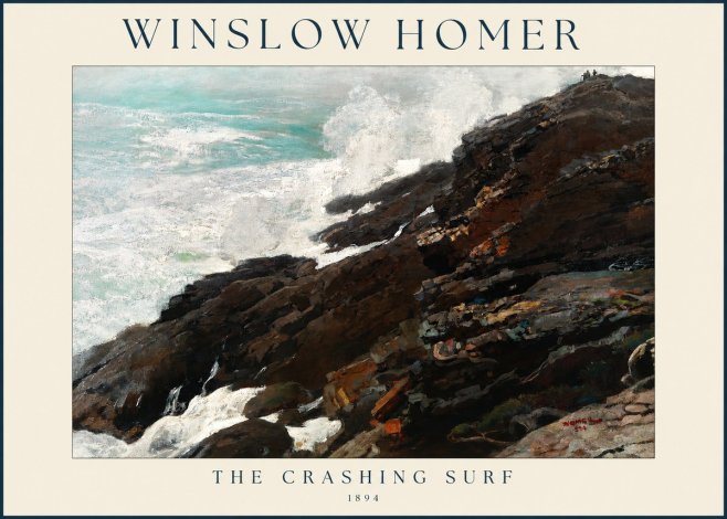 Winslow Homer The Crashing Surf No1 - Poster
