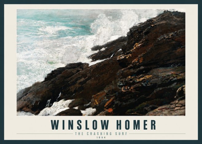 Winslow Homer The Crashing Surf No4 - Poster