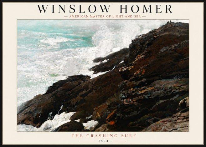 Winslow Homer The Crashing Surf No6 - Poster