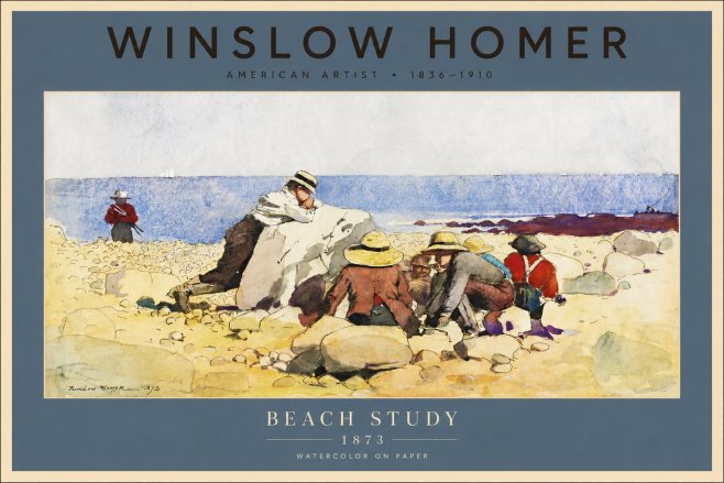 Winslow Homer Beach Study No2 - Poster