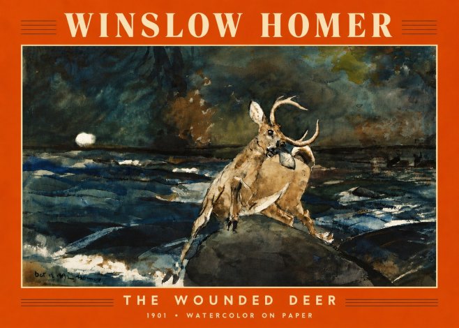 Winslow Homer The Wounded Deer No6 - Poster
